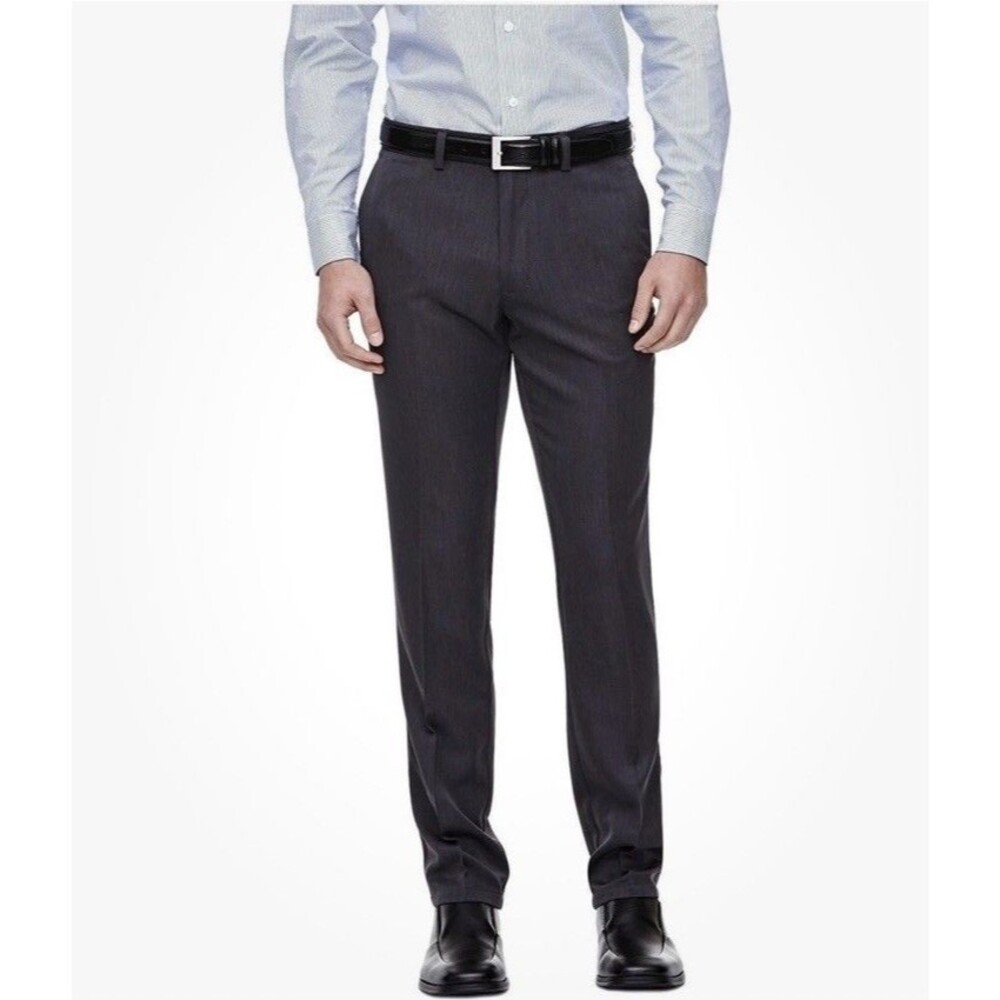 HAGGAR H26 Men's Classic Fit Performance Pants Business Attire Black Size 34x32
